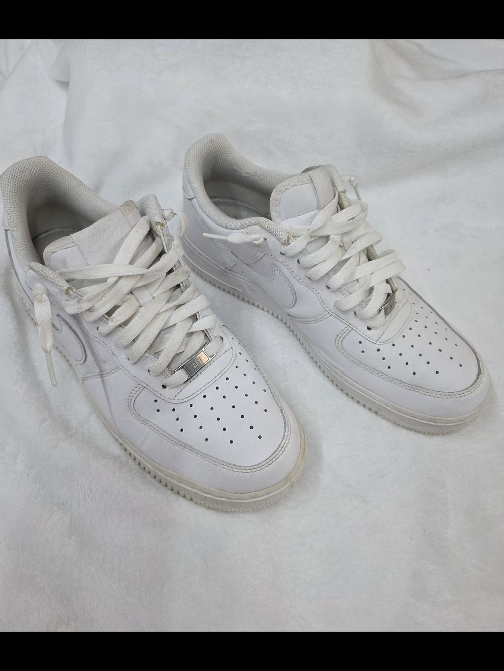 Mens Nike Air Force 1 '07 Low Top White Sneakers